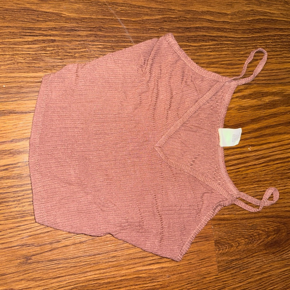 Tilly's Dusty Pink Ribbed Tank Top